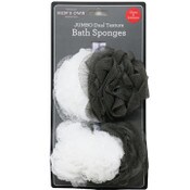 Wholesale - 2pc MEN'S JMB BATH MESH SPONGES DUAL TEXTURE W/ELASTIC C/P 18, UPC: 769898050855